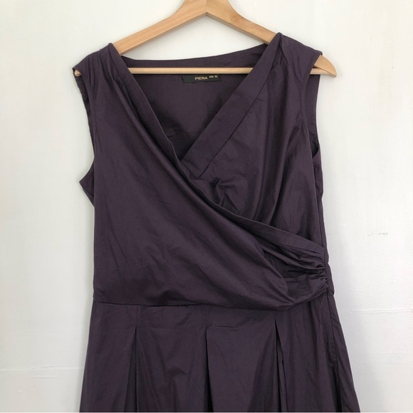 PIENA Women's Purple Gown Cotton V-Neck Sleveless Prom Dress Size L - Picture 4 of 13